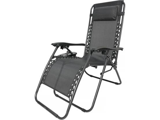 Fauteuil De Jardin Relax Zéro Gravité "sintra" - Noir -habitat Et Jardin - Image 1