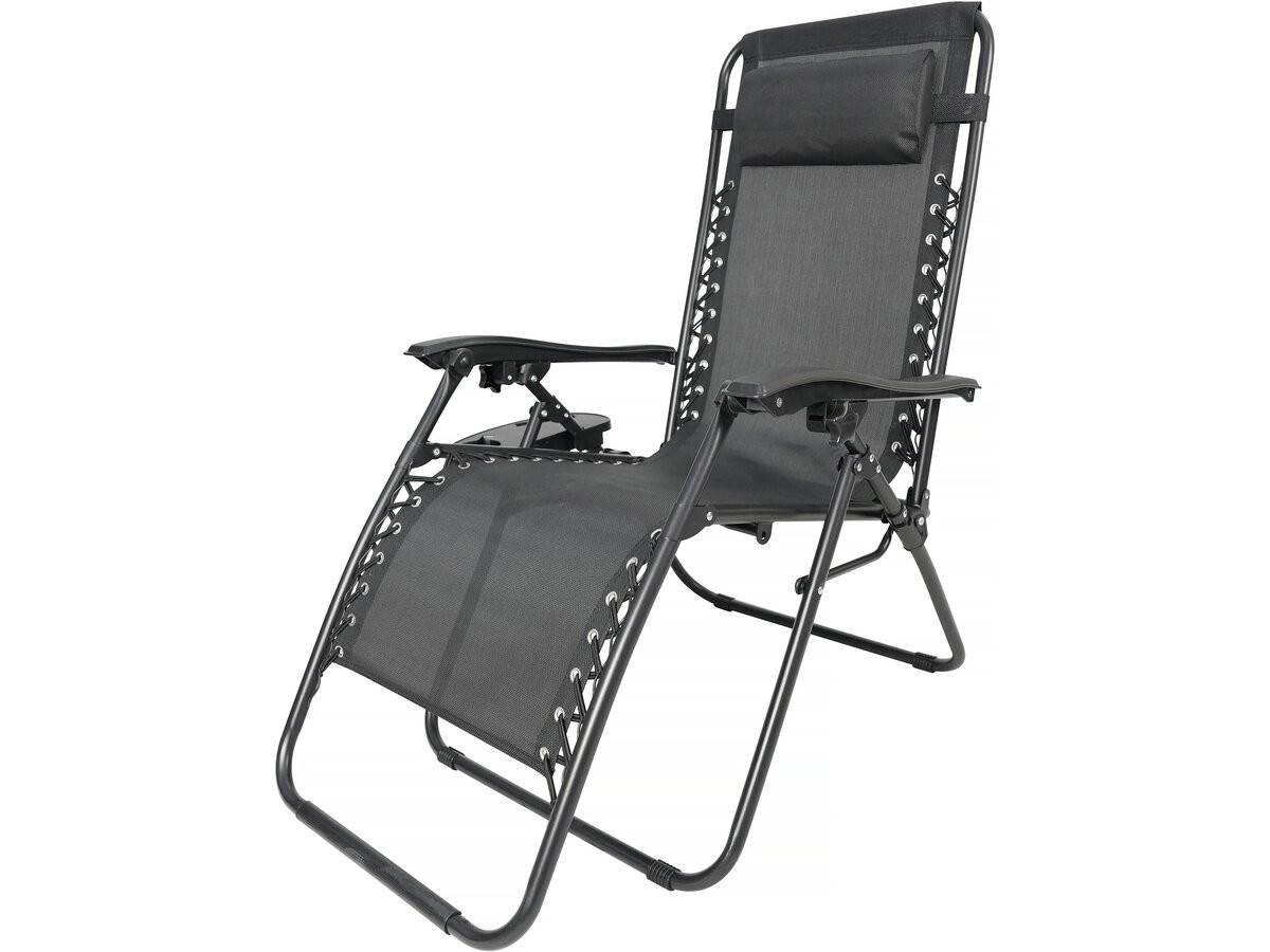 Fauteuil De Jardin Relax Zéro Gravité "sintra" - Noir -habitat Et Jardin - Image 1