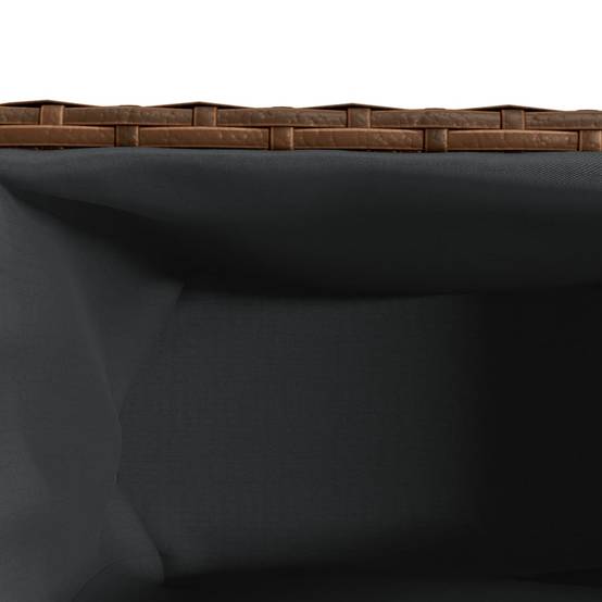 Lot de 2 Bacs à fleurs 3 pots résine tressée pour terrasse séparation végétale 105x30x32 cm Marron - ComfortXL Outdoor Living - Image 5