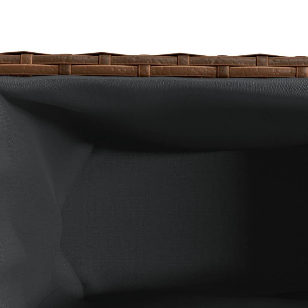 Lot de 2 Bacs à fleurs 3 pots résine tressée pour terrasse séparation végétale 105x30x32 cm Marron - ComfortXL Outdoor Living - Image 5