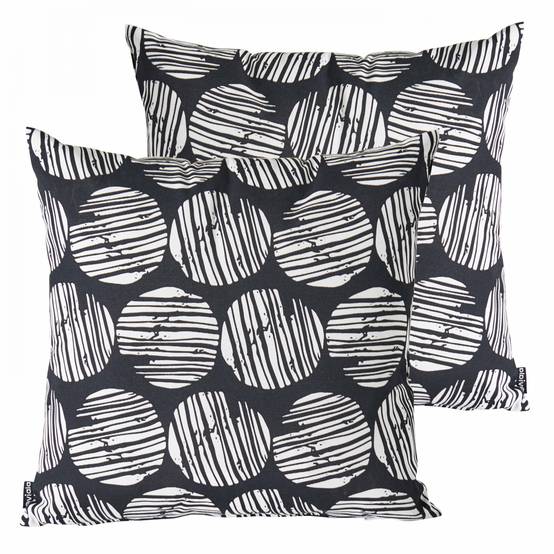 Oviala - Lot de 2 coussins carrés polyester maasai 45x45x8 cm Quito - Oviala - Image 1