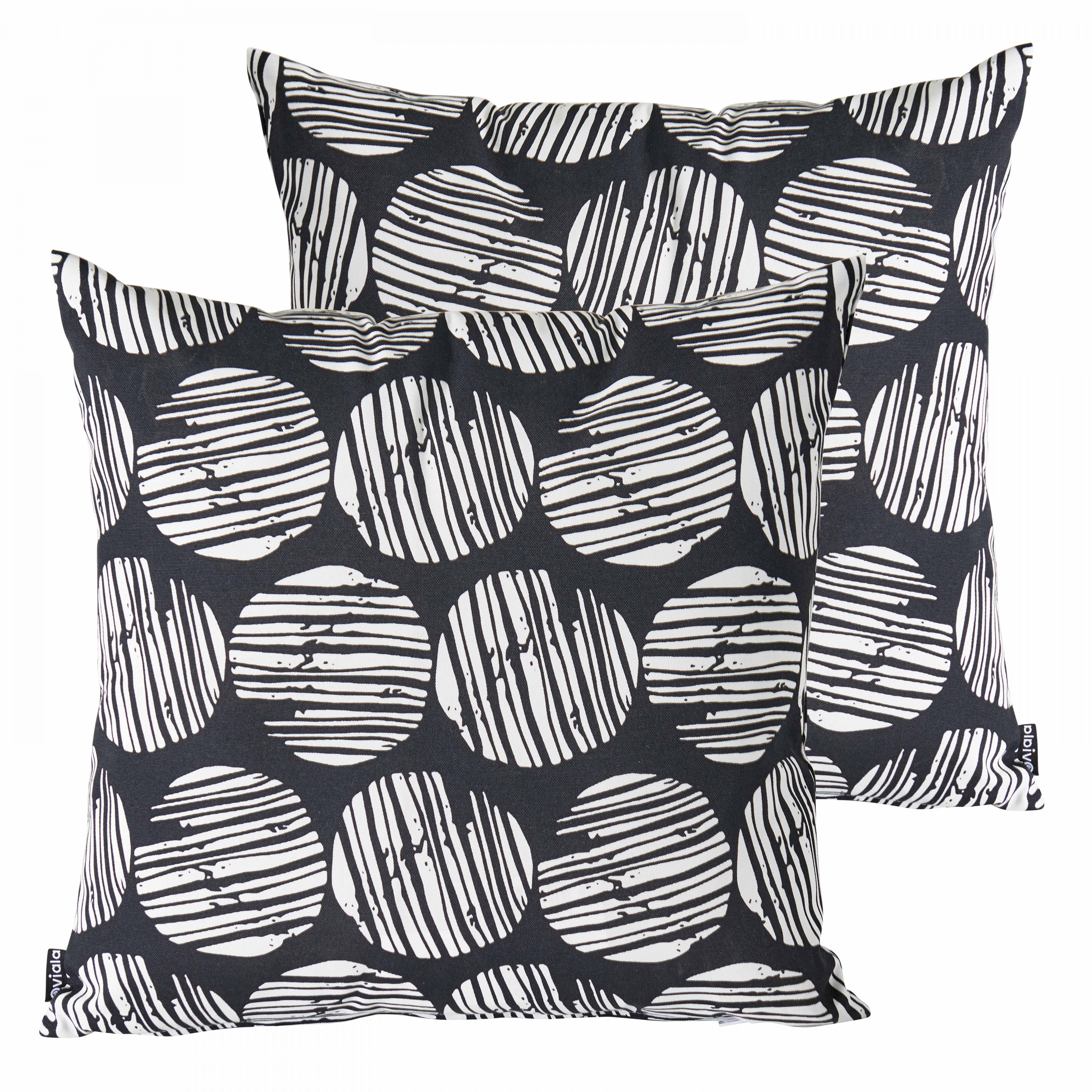 Oviala - Lot de 2 coussins carrés polyester maasai 45x45x8 cm Quito - Oviala - Image 1