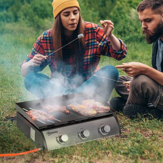 PANGIVO - Barbecue à gaz acier inoxydable argent 63 x 48 x 21 cm - PANGIVO - Image 4