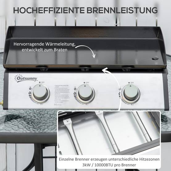 PANGIVO - Barbecue à gaz acier inoxydable argent 63 x 48 x 21 cm - PANGIVO - Image 6