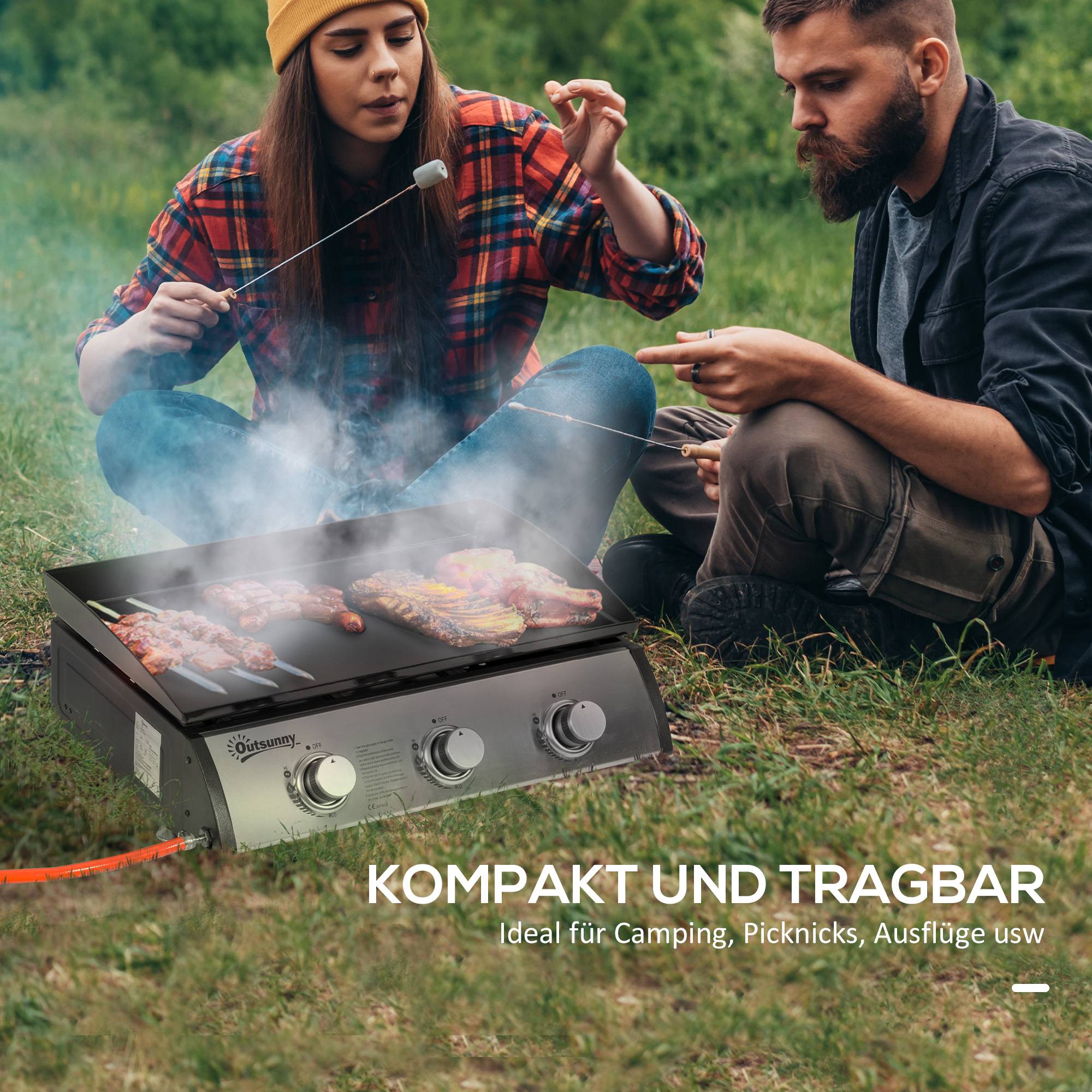 PANGIVO - Barbecue à gaz acier inoxydable argent 63 x 48 x 21 cm - PANGIVO - Image 8