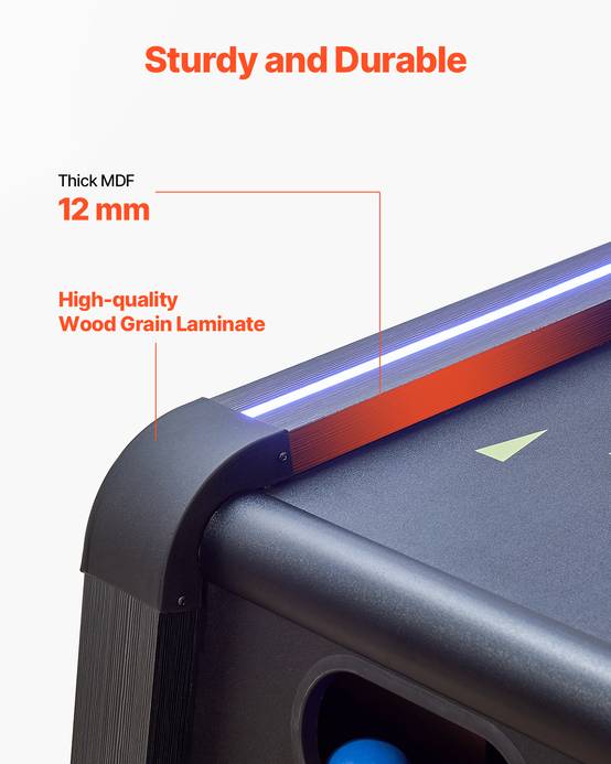 Vevor - VEVOR Skeeball 271 cm, table d'arcade Roll & Score - LED, son, barrière acrylique, retour auto, 4 billes - Image 4