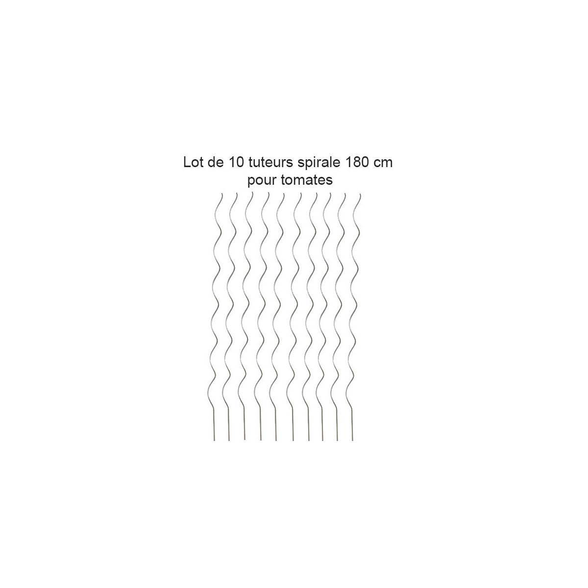 Multitanks - Lot de 10 Tuteurs spirale 180cm pour plants de tomates en acier galvanisé