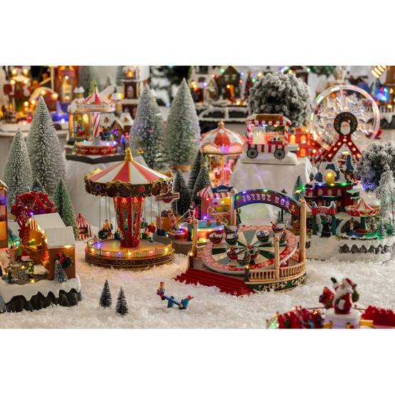 Village lumineux manège tasses 14 LED multicolore musical ATMOSPHERA CREATEUR D'INTERIEUR - Image 7