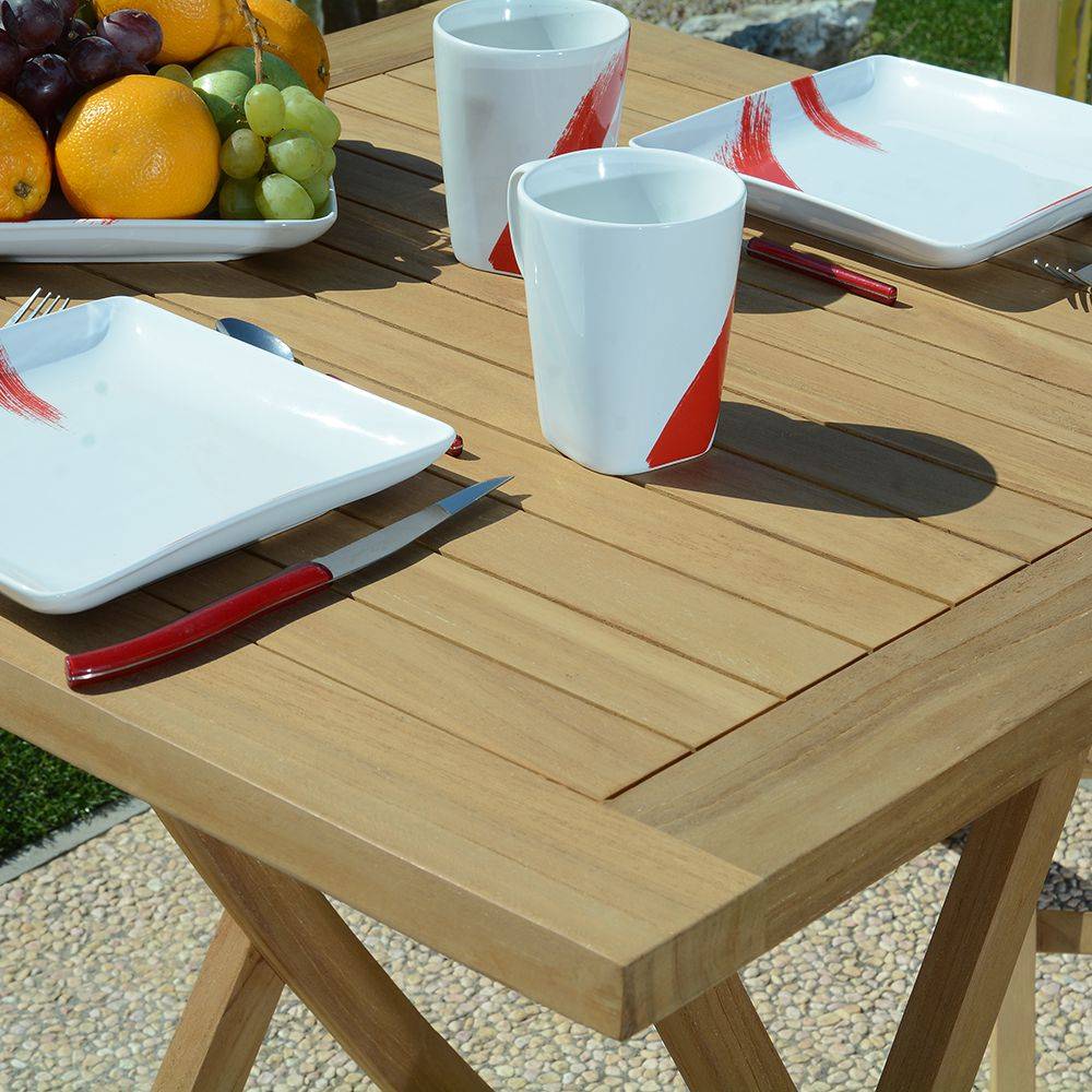Salon de jardin teck massif Cesena, 2 places - TECK'Attitude - Image 4