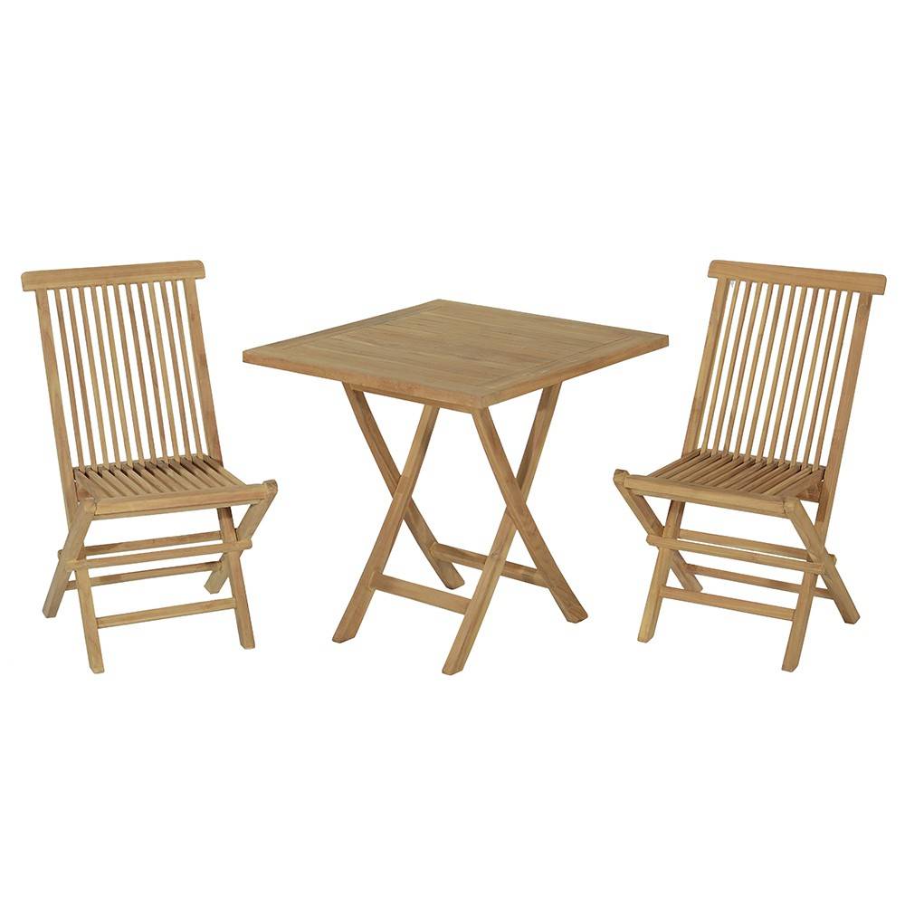 Salon de jardin teck massif Cesena, 2 places - TECK'Attitude - Image 1