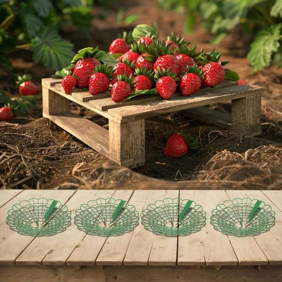 Lot de 10 supports pour fraises - Anti-pourriture & surélévation - Plastique résistant UV - Living123 - Image 4