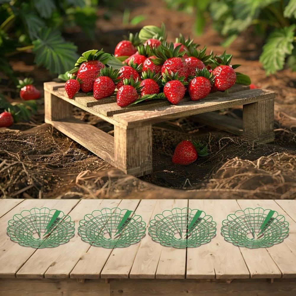 Lot de 10 supports pour fraises - Anti-pourriture & surélévation - Plastique résistant UV - Living123 - Image 4