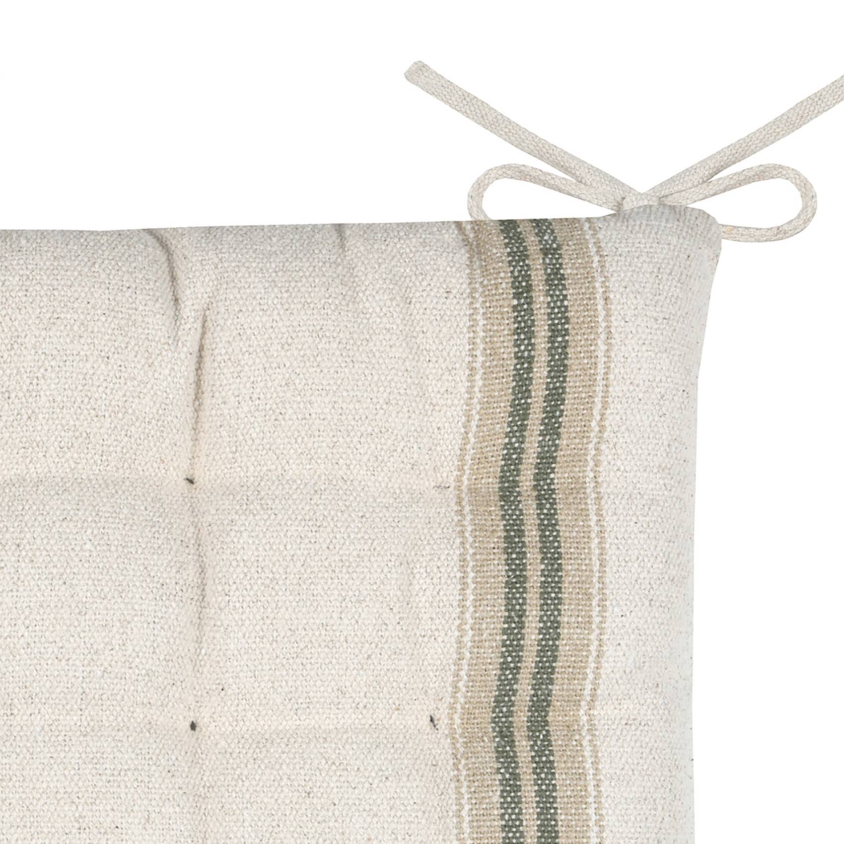 Lovely Casa - Galette de chaise  -  - Effet tapissier d'antan - LOVELY CASA - Coton - Vert - Image 2