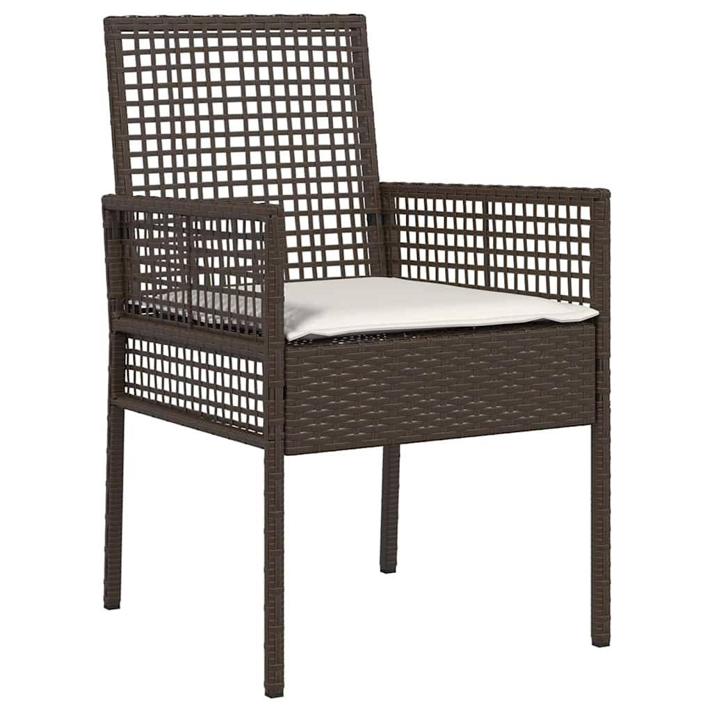 Table et chaises de jardin 8 places en polyrotin marron avec plateau en verre pour repas – ComfortXL Outdoor Living - Image 6