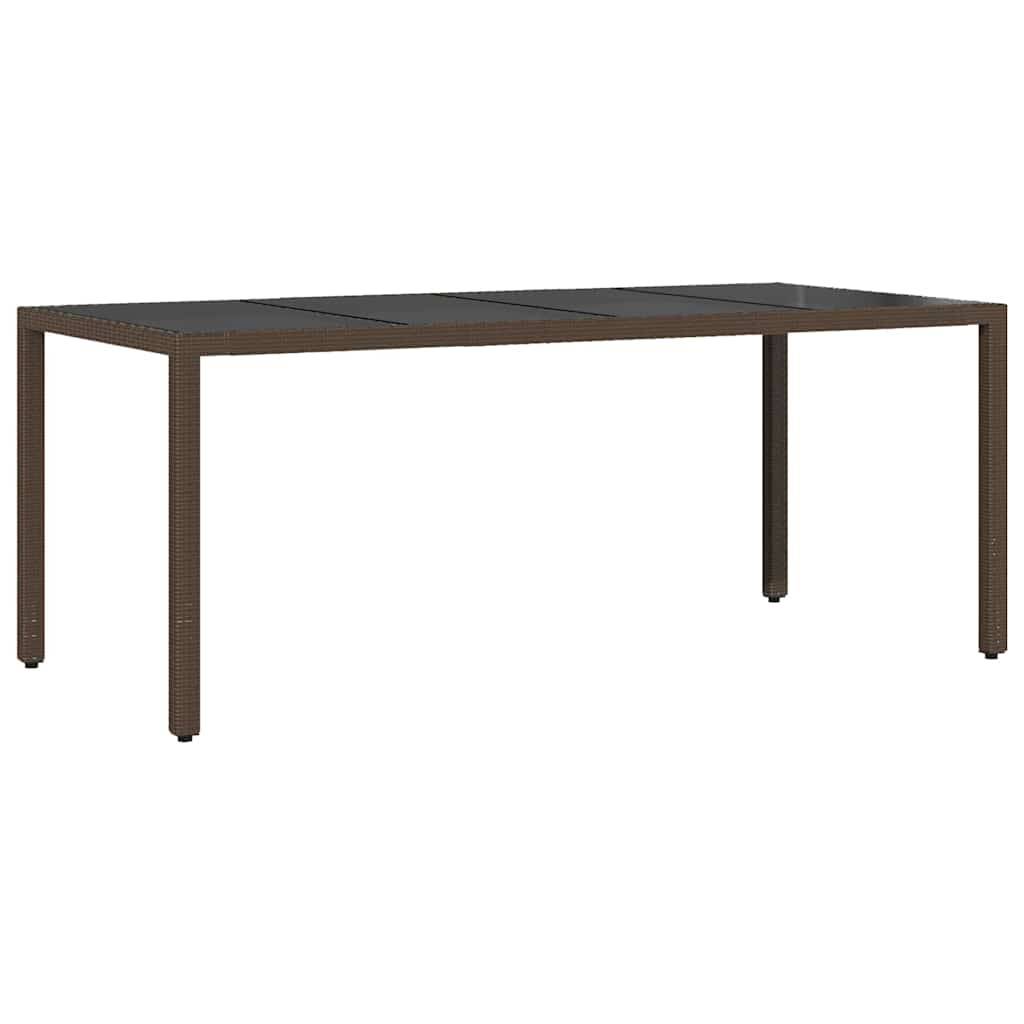 Table et chaises de jardin 8 places en polyrotin marron avec plateau en verre pour repas – ComfortXL Outdoor Living - Image 5