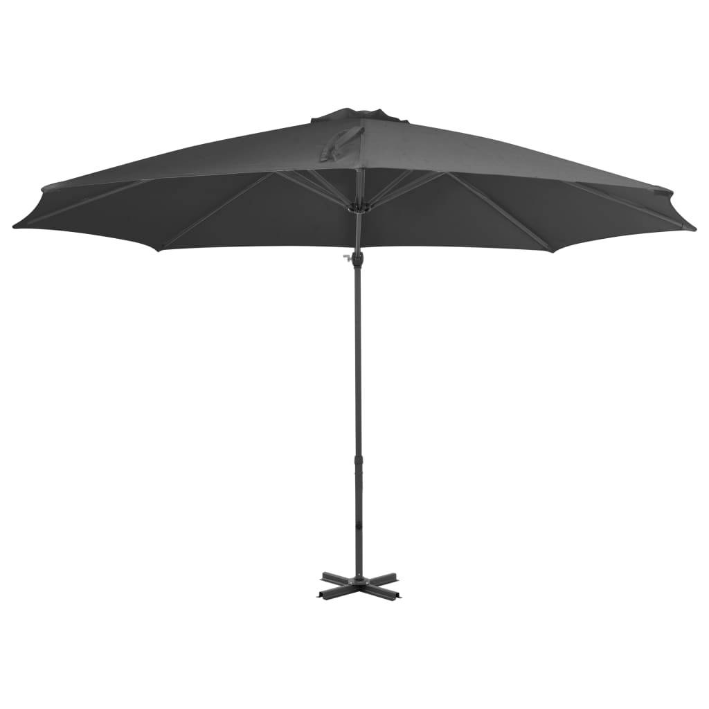 Helloshop26 - Parasol meuble de jardin en porte-à-faux et poteau en aluminium 300cm anthracite - Imagen 2