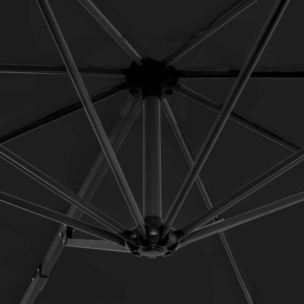 Helloshop26 - Parasol meuble de jardin en porte-à-faux et poteau en aluminium 300cm anthracite - Imagen 5