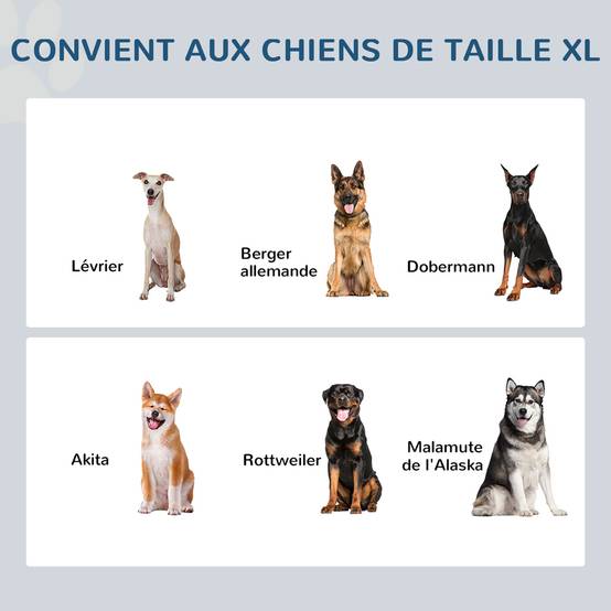 Gamelles chiens surélevées gamelle double chien chat Porte-gamelles surélevé dim. 60L x 30l x 41H cm 2 gamelles 2L poignées coffre bois gris - Image 6