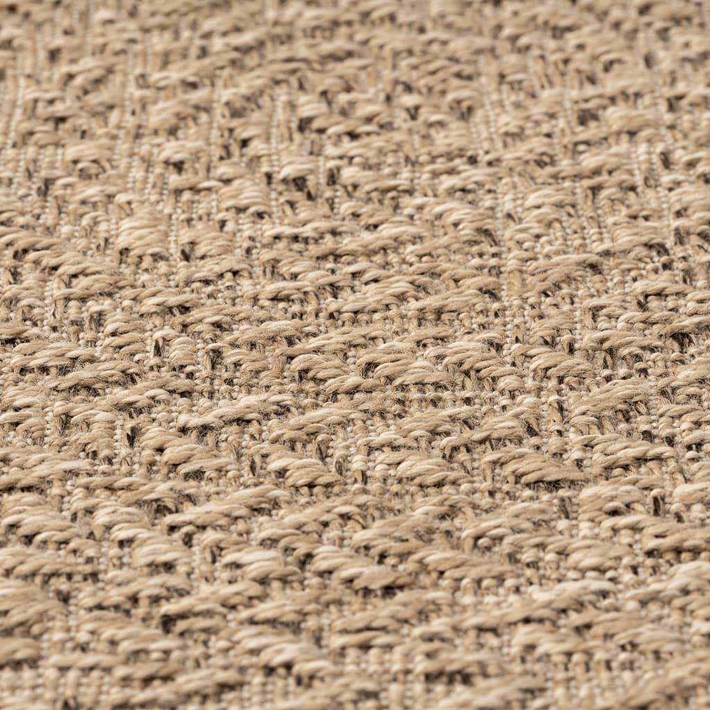 Tapis Rond Extérieur Aspect Jute en Polypropylène pour Terrasse Jardin Balcon Brun Ø 200 cm – ComfortXL Outdoor Living - Image 6