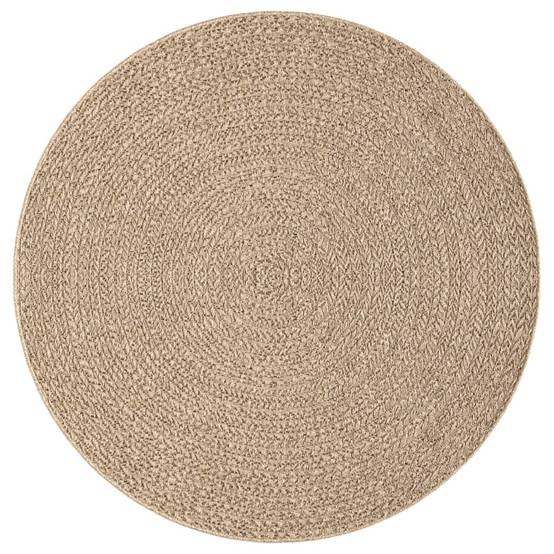 Tapis Rond Extérieur Aspect Jute en Polypropylène pour Terrasse Jardin Balcon Brun Ø 200 cm – ComfortXL Outdoor Living - Image 3