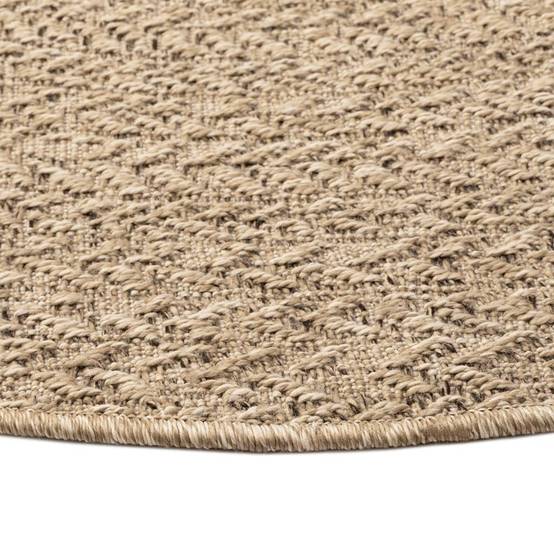 Tapis Rond Extérieur Aspect Jute en Polypropylène pour Terrasse Jardin Balcon Brun Ø 200 cm – ComfortXL Outdoor Living - Image 5