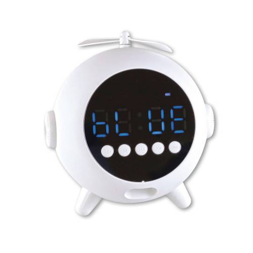 Inovalley - Radio-réveil design HP Bluetooth Blanc Heliclock - Imagen 1