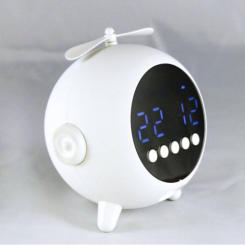 Inovalley - Radio-réveil design HP Bluetooth Blanc Heliclock - Imagen 4