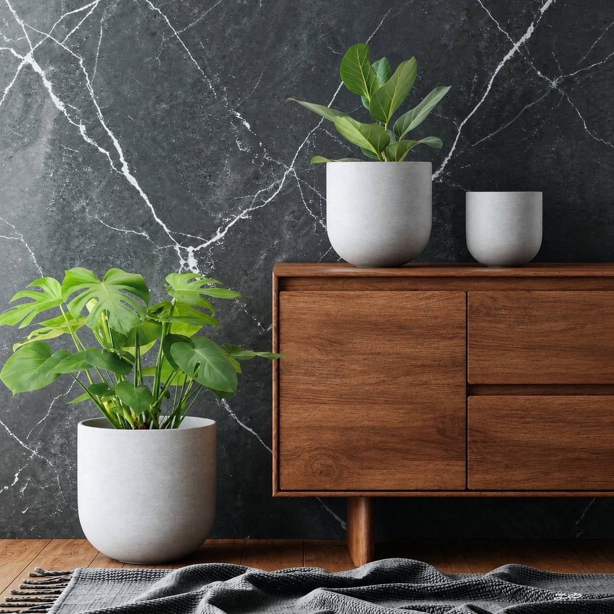 Pot De Fleur En Céramique Durable Avec Trou De Drainage pour Intérieur Extérieur - Image 3
