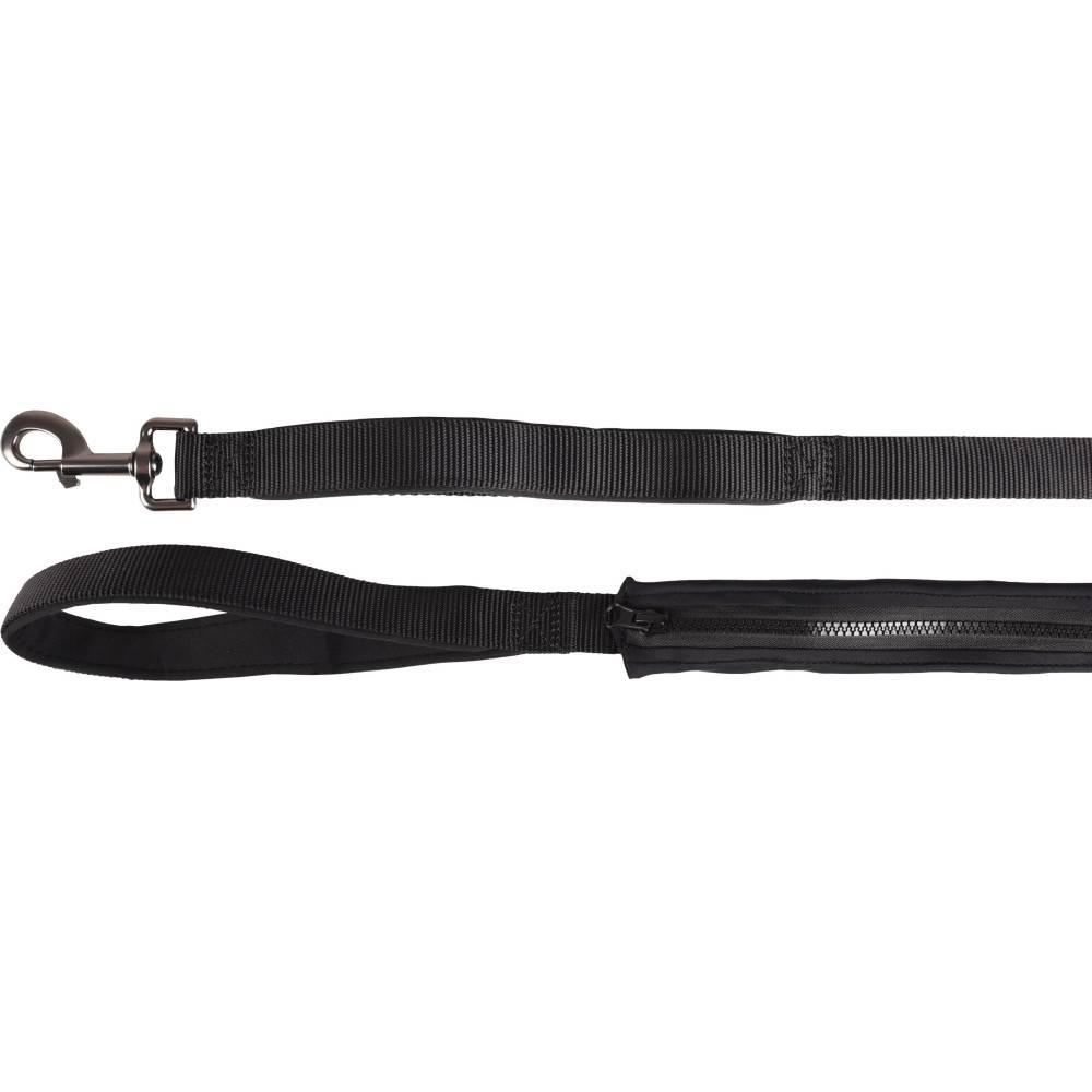 Laisse KAYGA noir avec petit rangement 1.60 m x 25 mm pour chien - Imagen 1