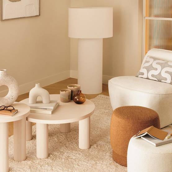 Lampadaire en Tissu "Eira" 115cm Blanc - Image 7