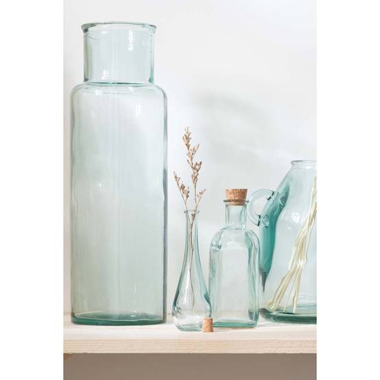 J-Line - Vase Cylindrique Déco "Recyclé" 44cm Transparent - Image 2