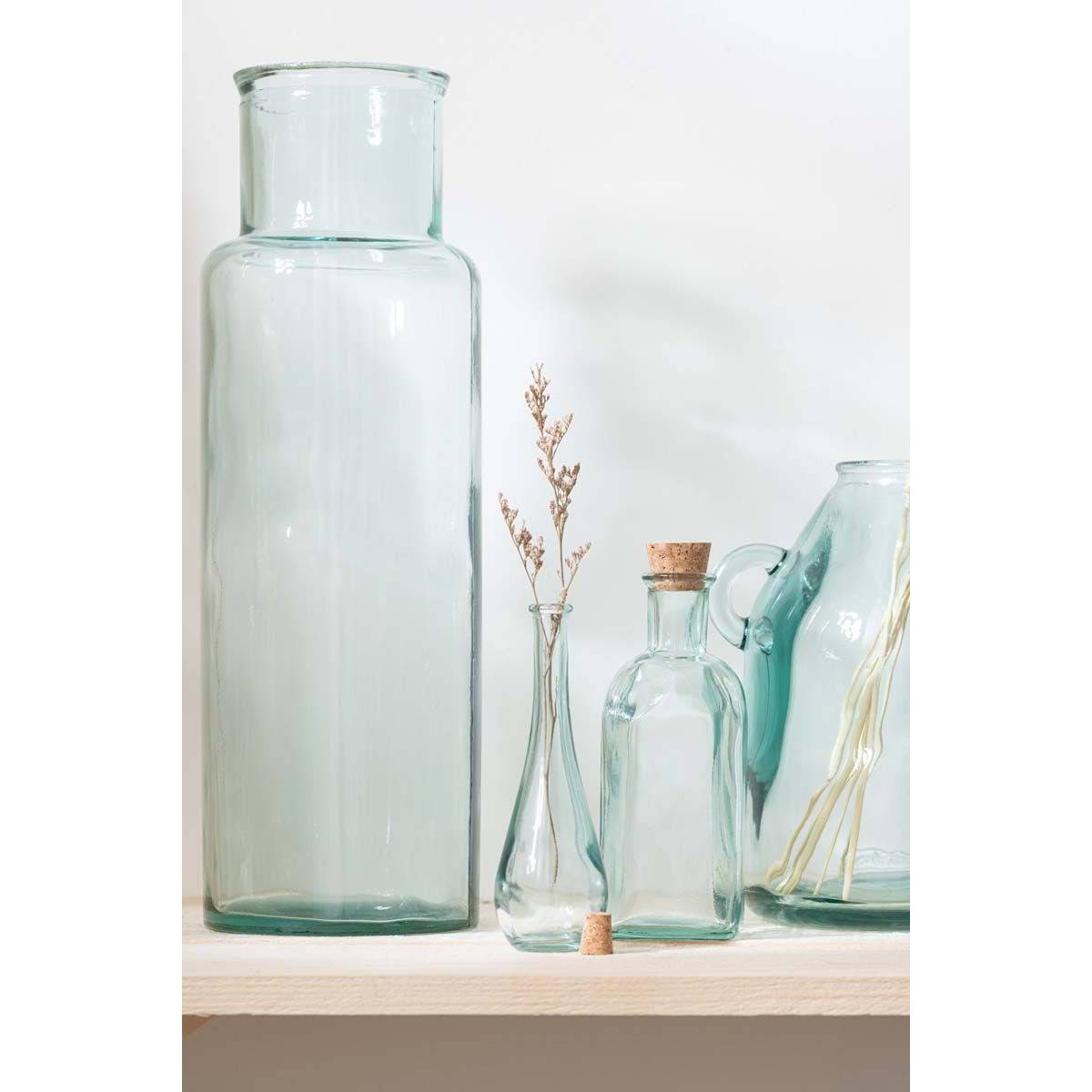 J-Line - Vase Cylindrique Déco "Recyclé" 44cm Transparent - Image 2