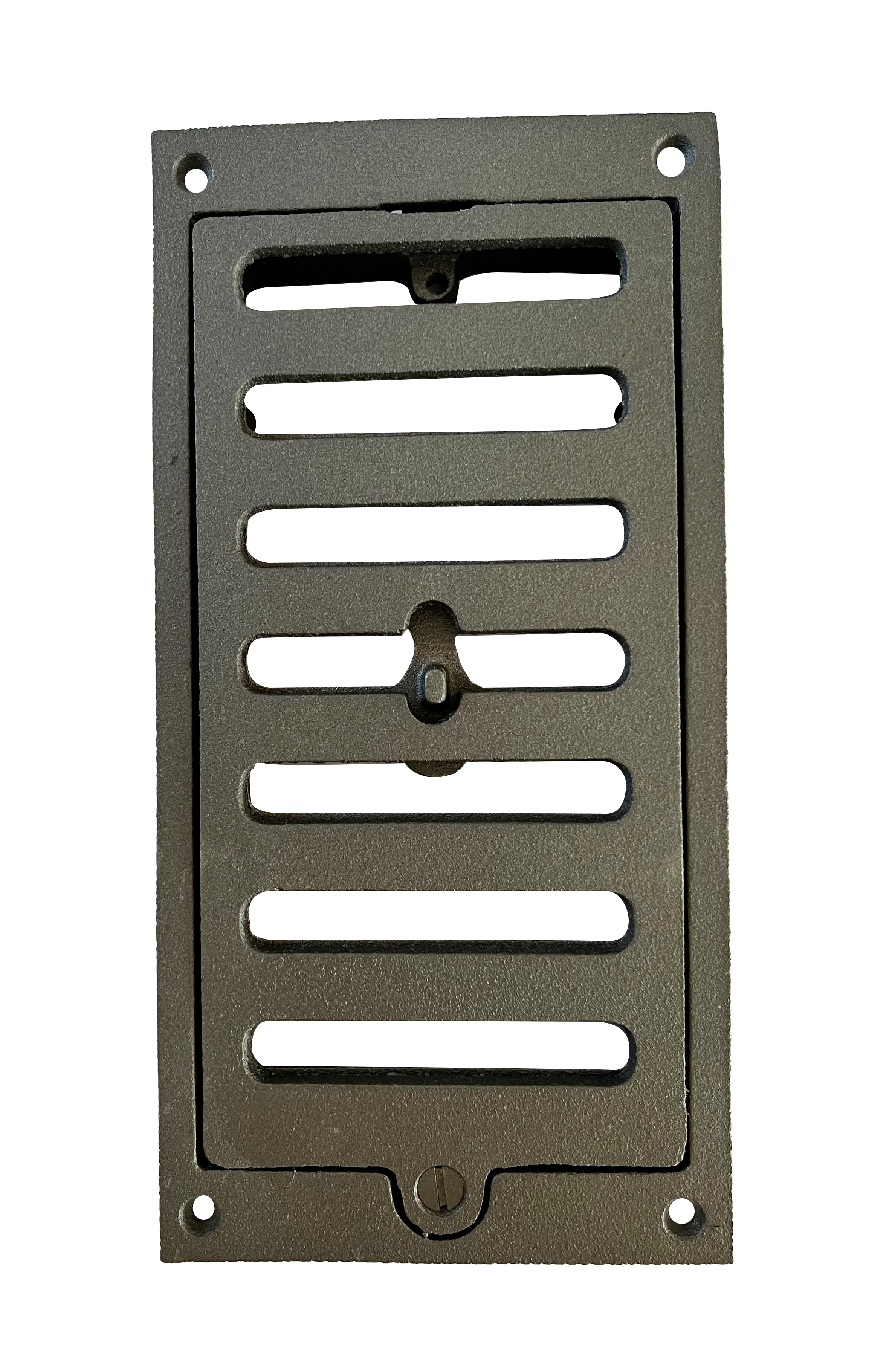 Grille d'arrivée d'air coulissante en fonte 22 cm X 11 cm, Dommartin - Imagen 1
