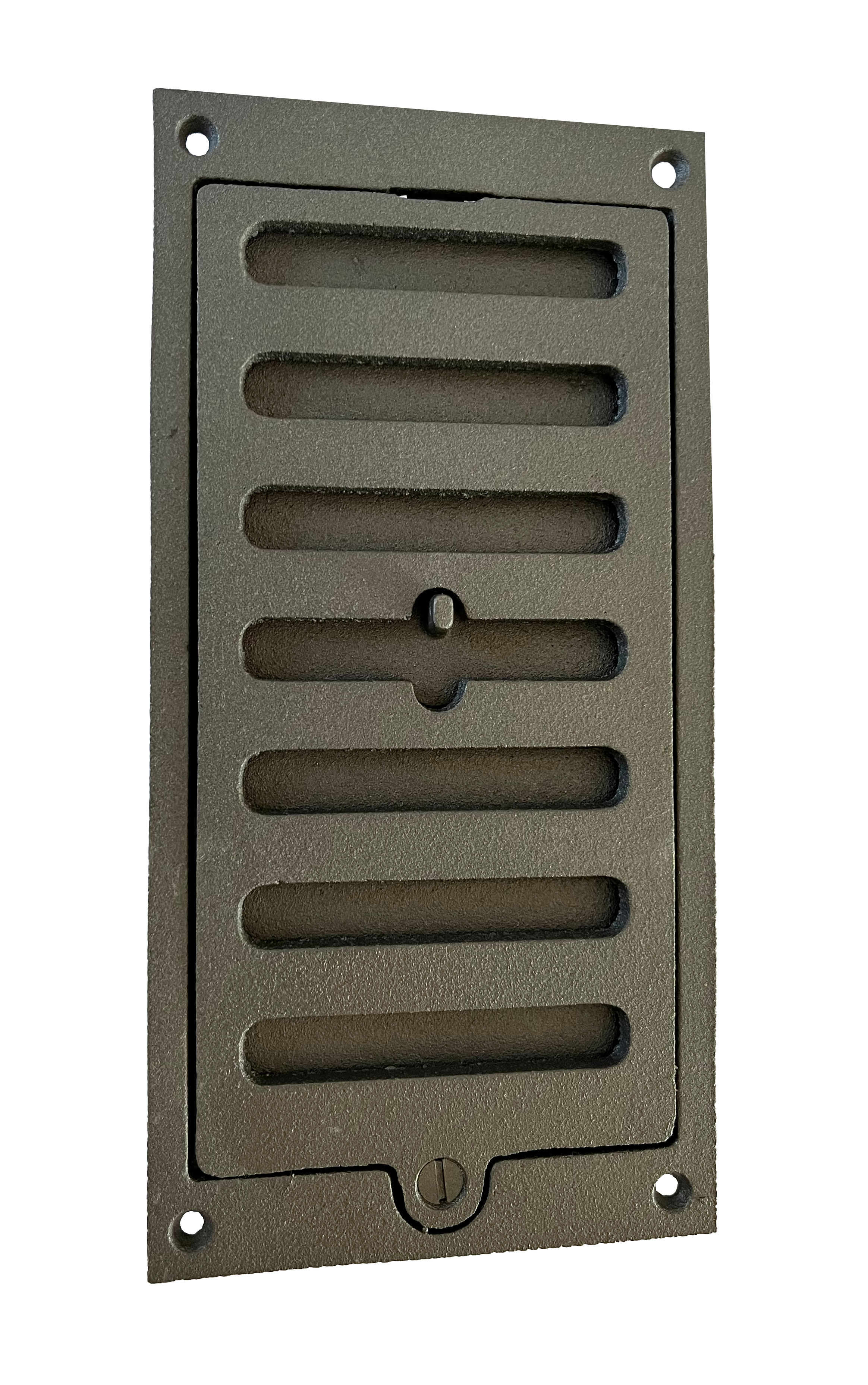 Grille d'arrivée d'air coulissante en fonte 22 cm X 11 cm, Dommartin - Imagen 2
