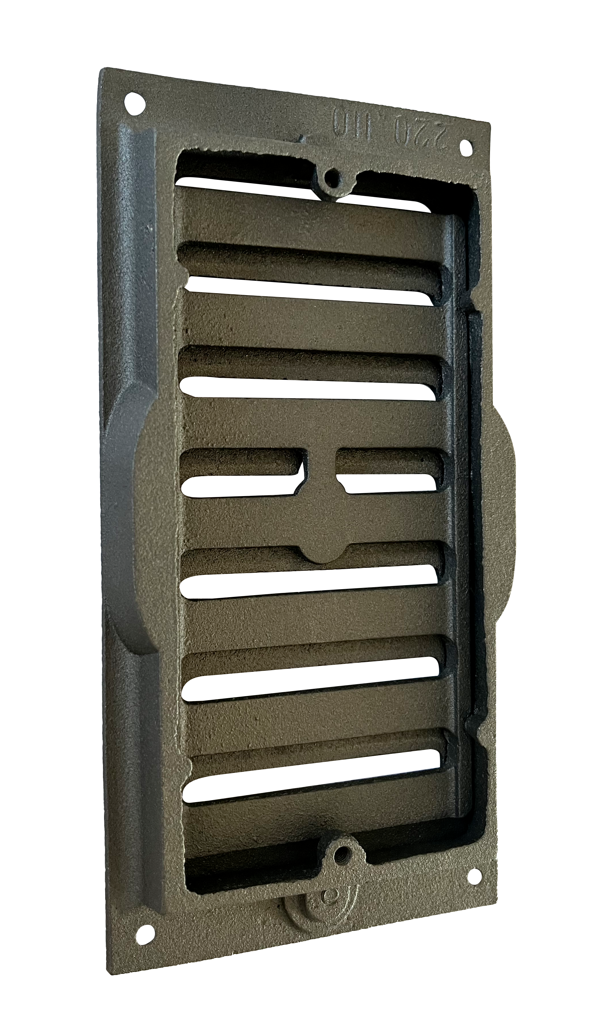Grille d'arrivée d'air coulissante en fonte 22 cm X 11 cm, Dommartin - Imagen 4
