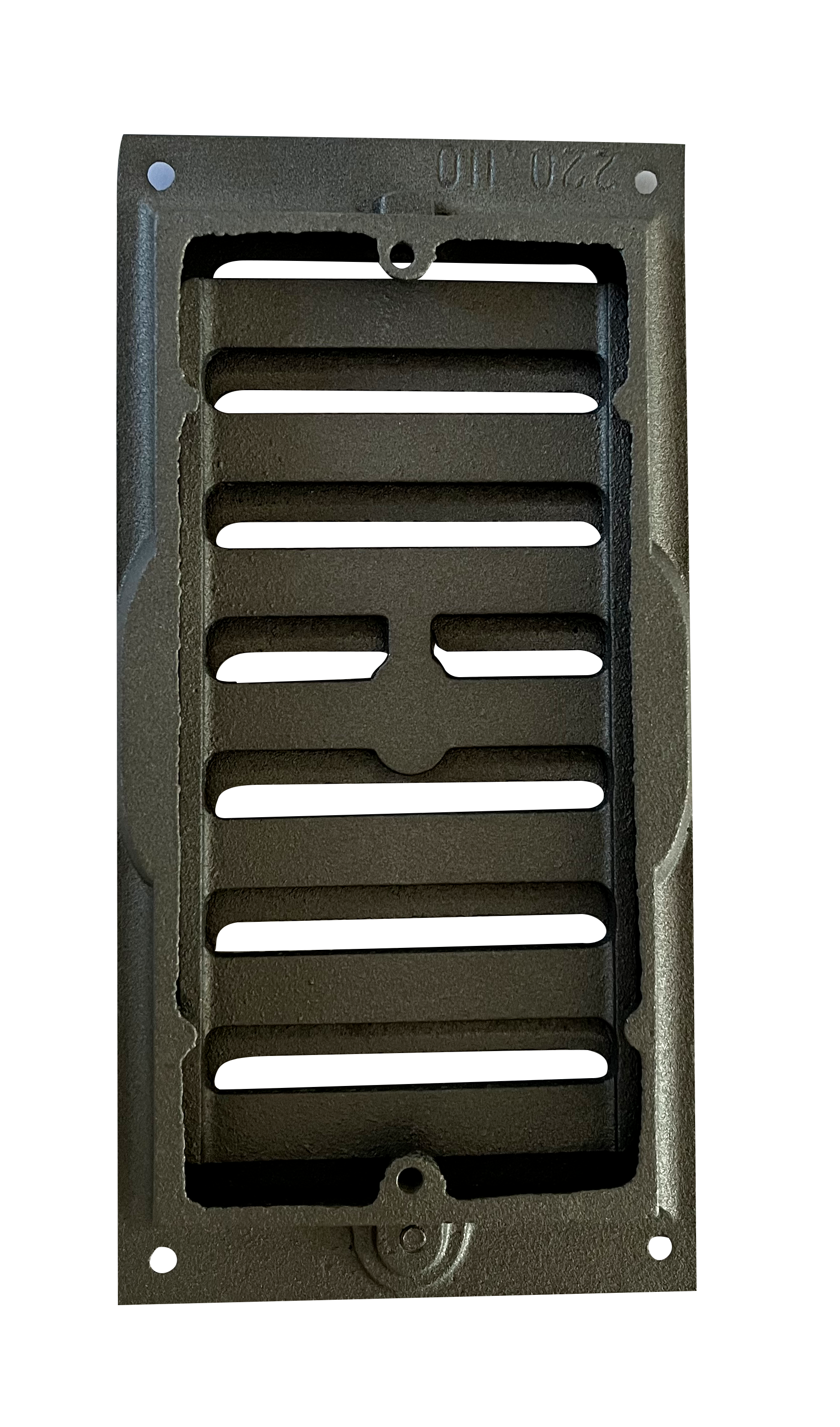 Grille d'arrivée d'air coulissante en fonte 22 cm X 11 cm, Dommartin - Imagen 3