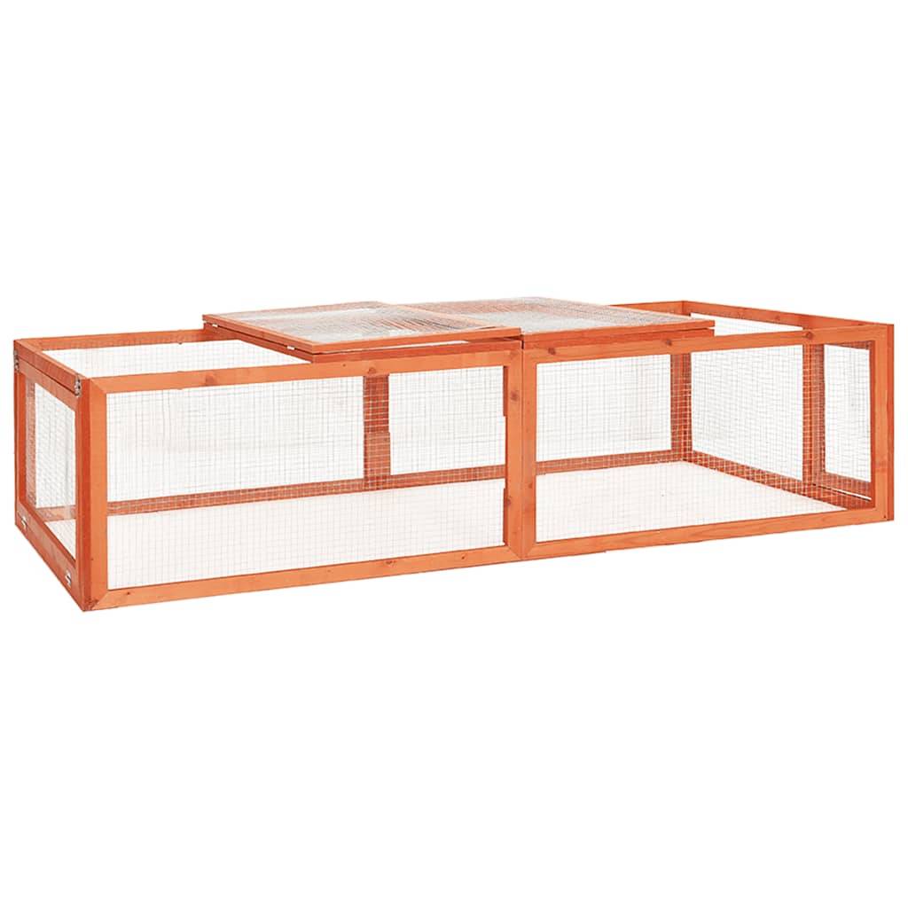 Grand enclos pour lapin en bois de sapin 183x90 cm avec toit ouvrant jardin – ComfortXL Outdoor Living - Image 2