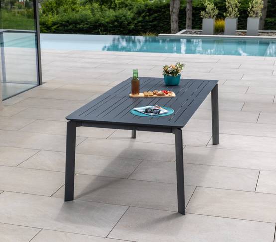 Ensemble table et chaises de jardin 8 places Gris Anthracite NAIROBI GRIS - Image 3