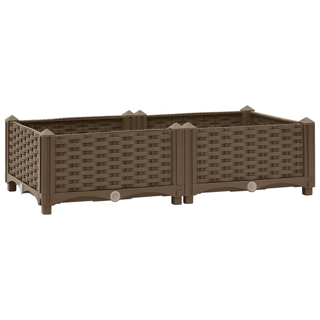 Lit surélevé Polypropylène Marron 80 x 40 x 23 cm - PANGIVO - Image 2