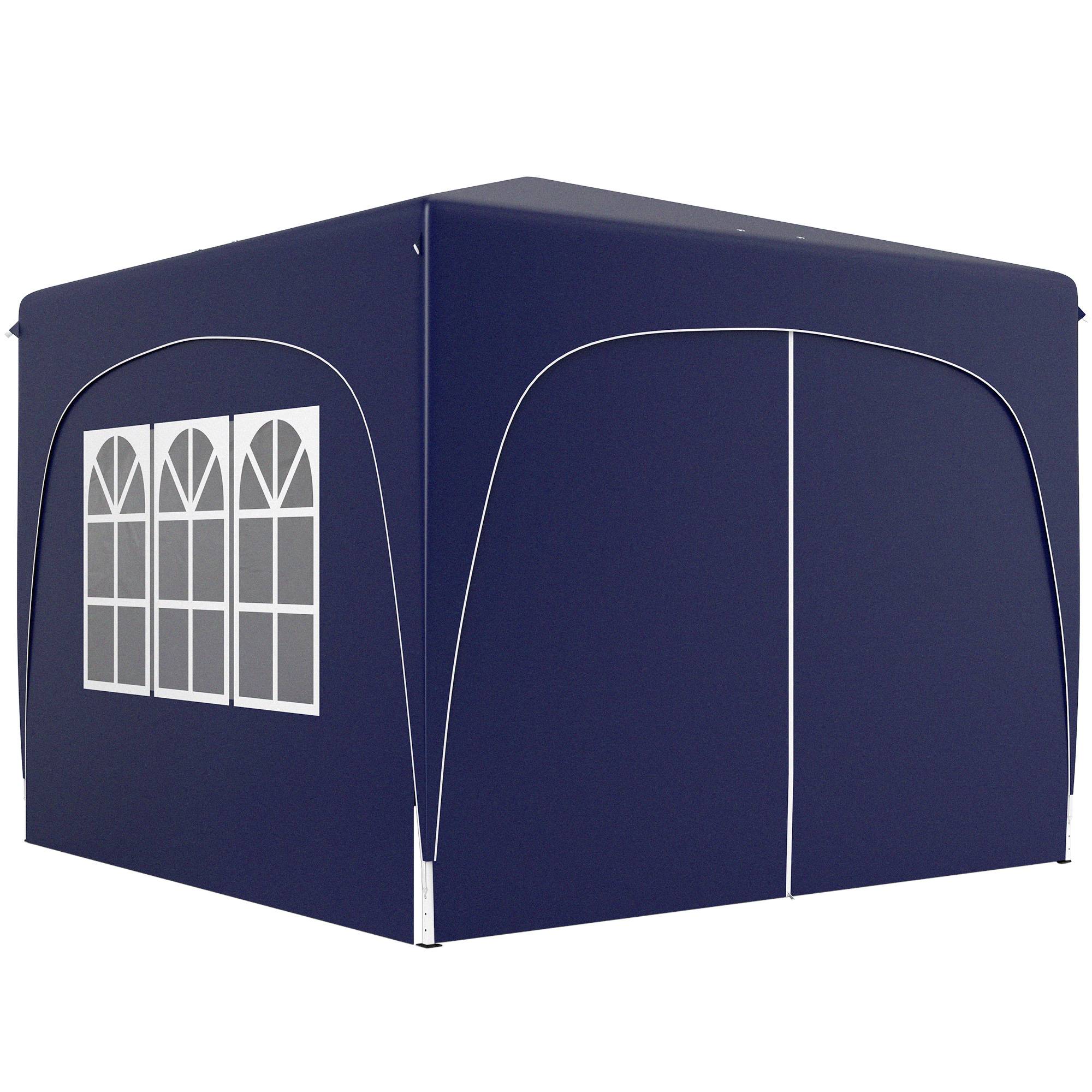 ComfortXL - Tonnelle pliante métal et toile Oxford jardin protection UV réglable 3 x 3 m bleu foncé - ComfortXL Outdoor Living - Image 2