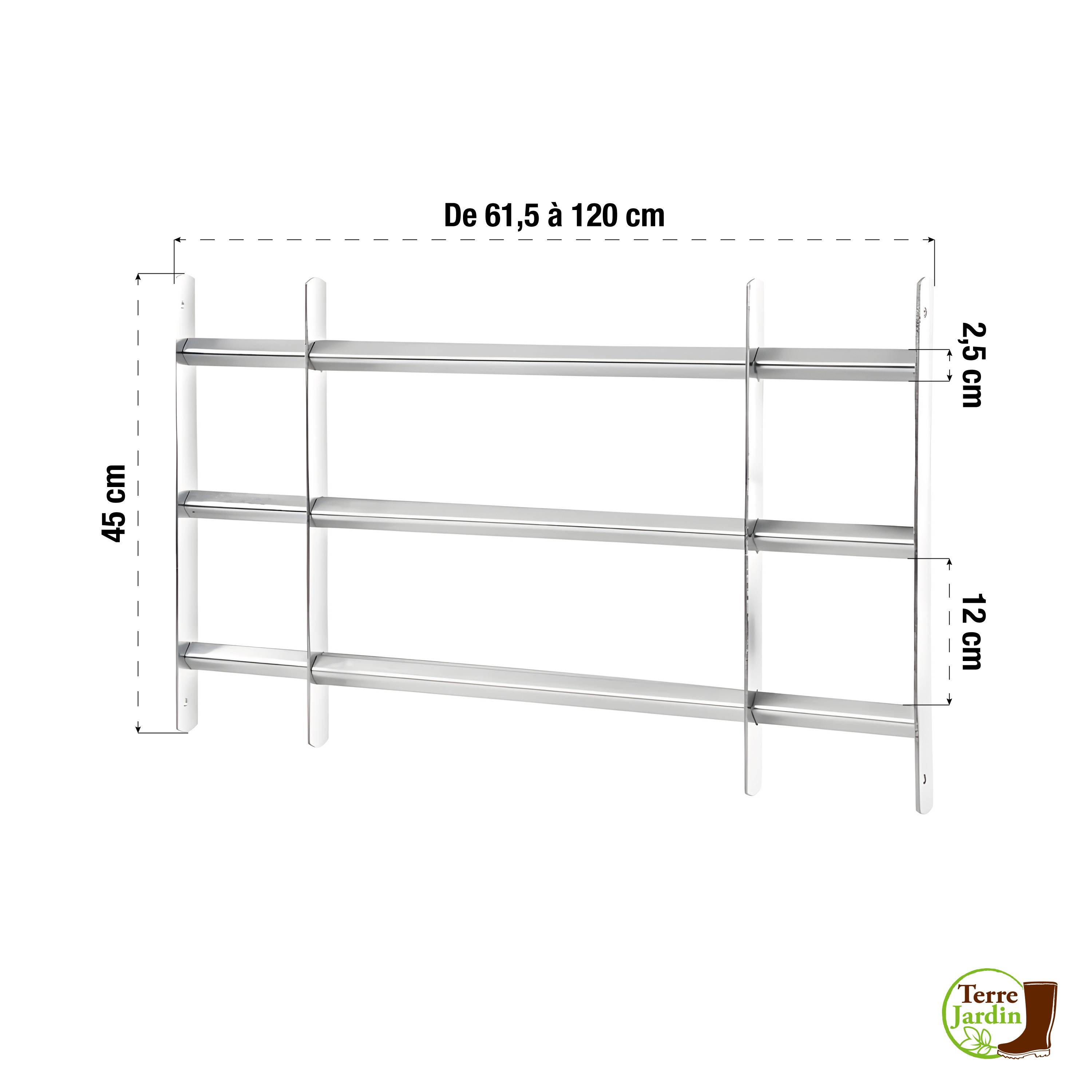 Terre Jardin - Grille de protection ajustable pour fenêtre - Imagen 4
