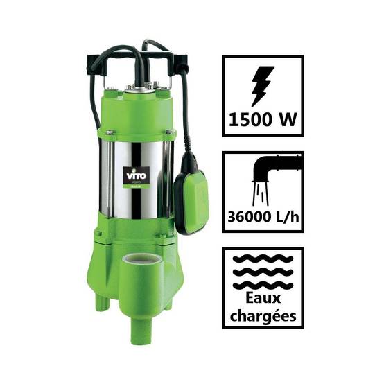 Pompe de relevage Eaux usées 1500W Egouts Caves Inondées Acier Inoxydable VITO - Image 7