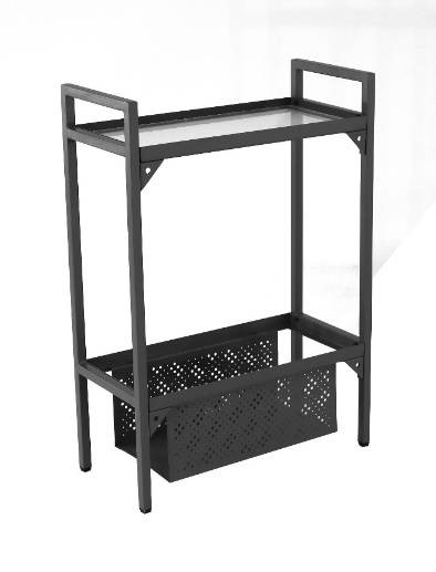 Proloisirs - Etagère Balcon en acier à 1 niveau - 102 x 24 x 75 cm - graphite - Imagen 1