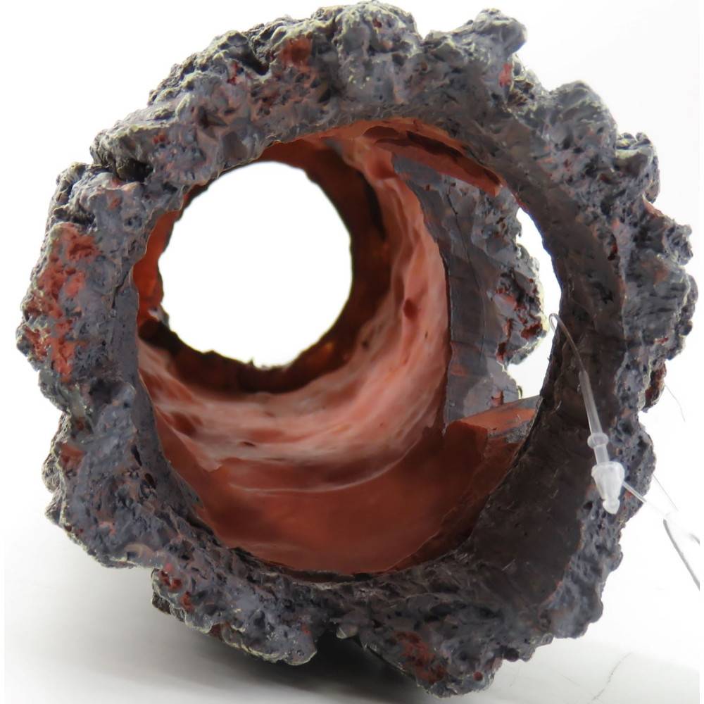 Souche tronc d'arbre creux ø 8 x 30 cm décoration aquarium - Imagen 5