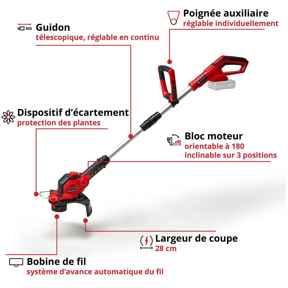 Einhell - Coupe-bordure sans fil Power X-Change GE-CT 18/28 Li Solo - sans batterie ni chargeur Einhell - Image 2