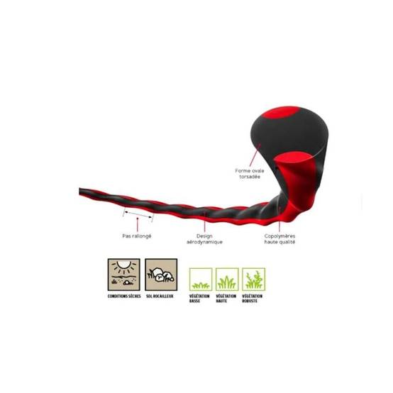 Oregon - Fil débroussailleuse Ovale torsade Terramax Rouge/noir ø3,5 mm/183m Oregon 636772 - Image 2