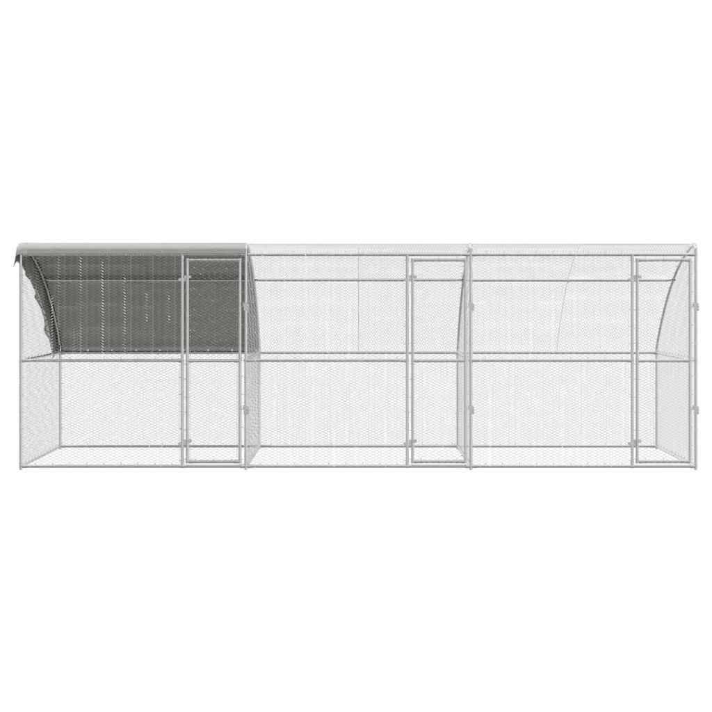Grand enclos poules 6x2m acier galvanisé parc grillagé extérieur durable – ComfortXL Outdoor Living - Image 4