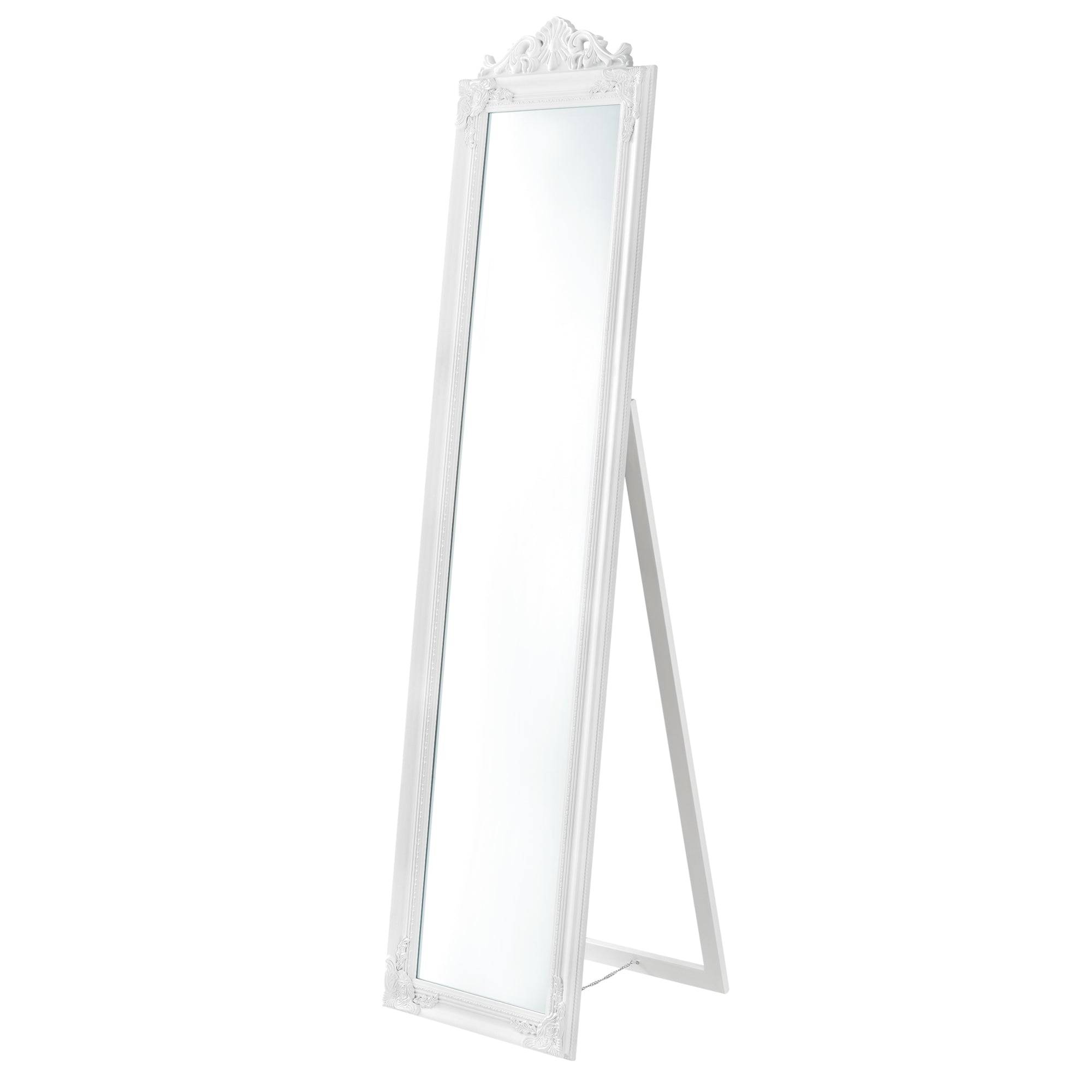 Miroir sur pied inclinable 160 x 40 cm blanc mat - Image 1