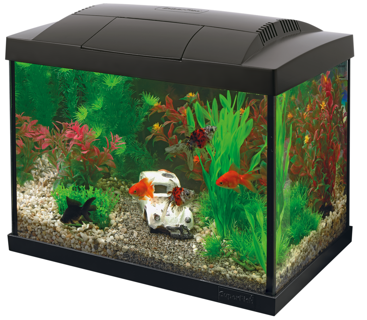 Superfish - Aquarium kit complet verre noir LED filtre 20 L - SUPERFISH