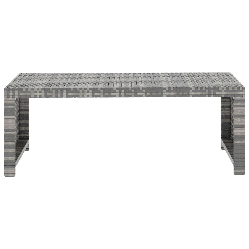 Helloshop26 - Salon de jardin meuble d'extérieur ensemble de mobilier 5 pièces avec coussins résine tressée gris - Imagen 8